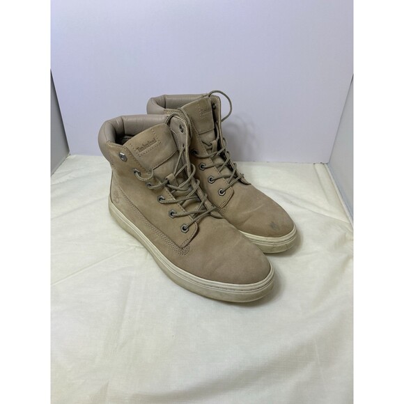 Timberland Londyn Beige Grey Boots Womans Shoes Size US 9.5 M Lace Up - Picture 1 of 9